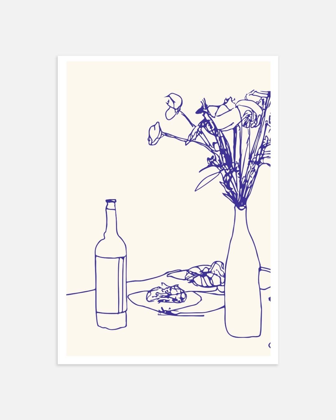 Rustige tafelsfeer Poster