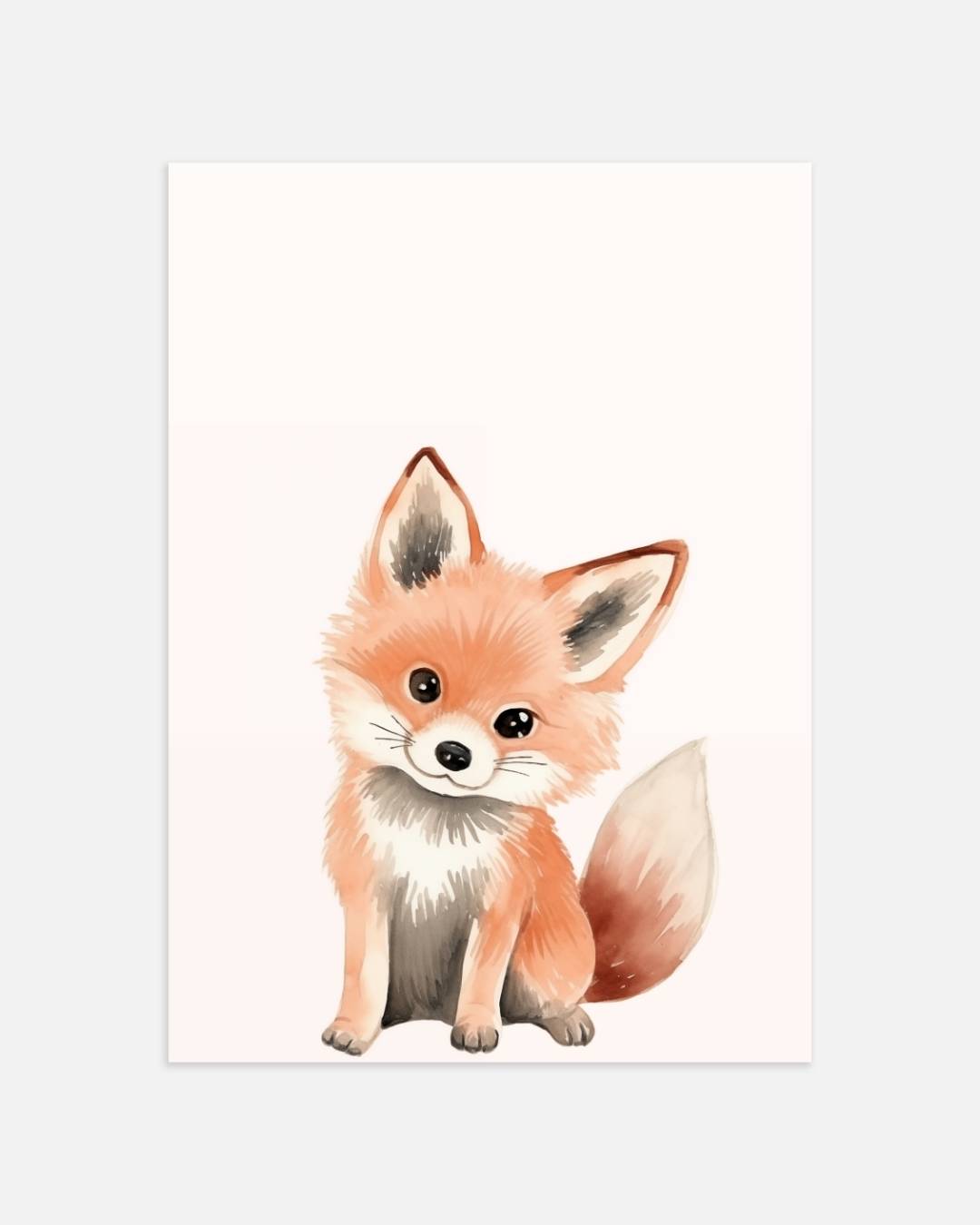 Schattige babyvos illustratie Poster