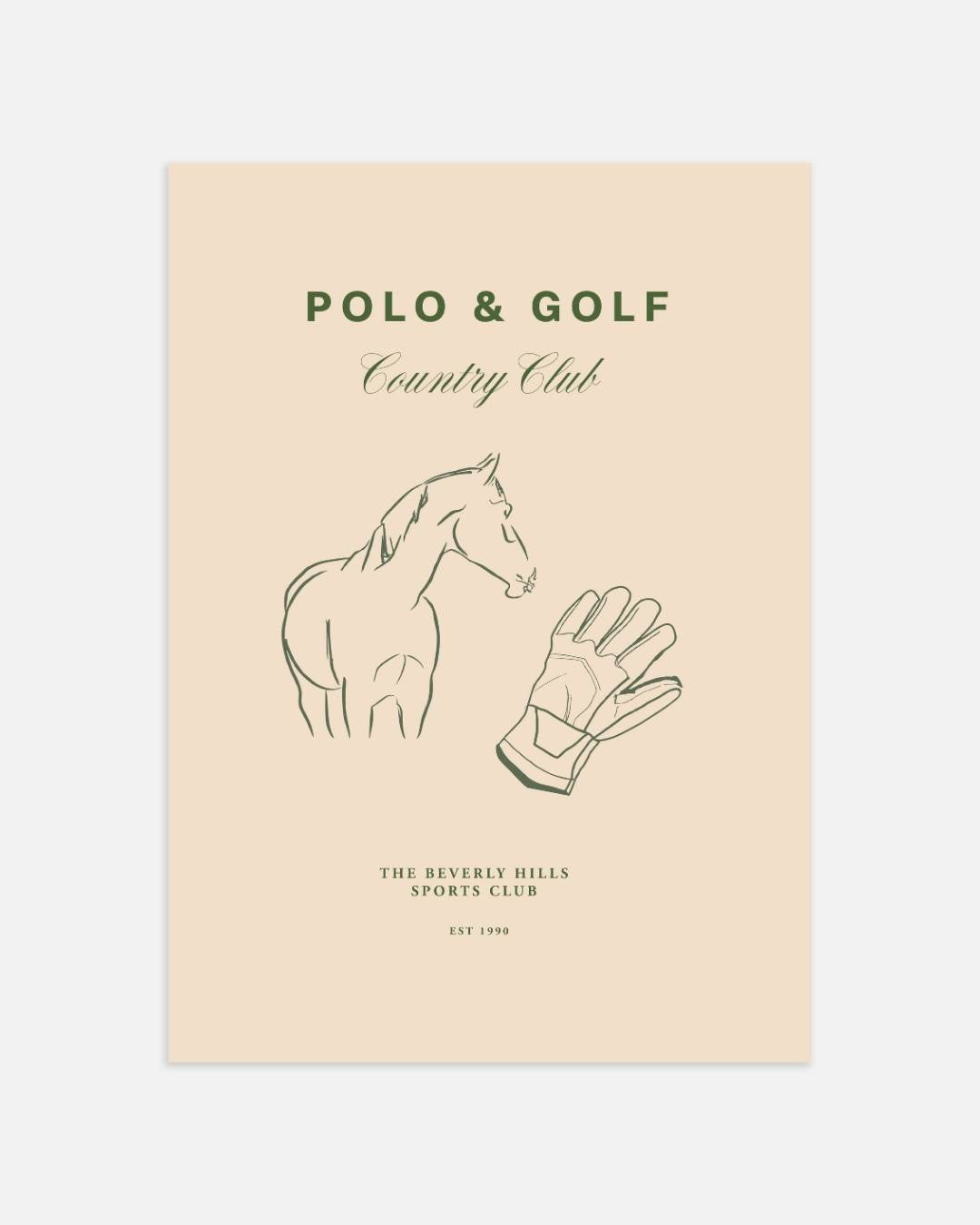 Polo & Golf paard en handschoen Poster