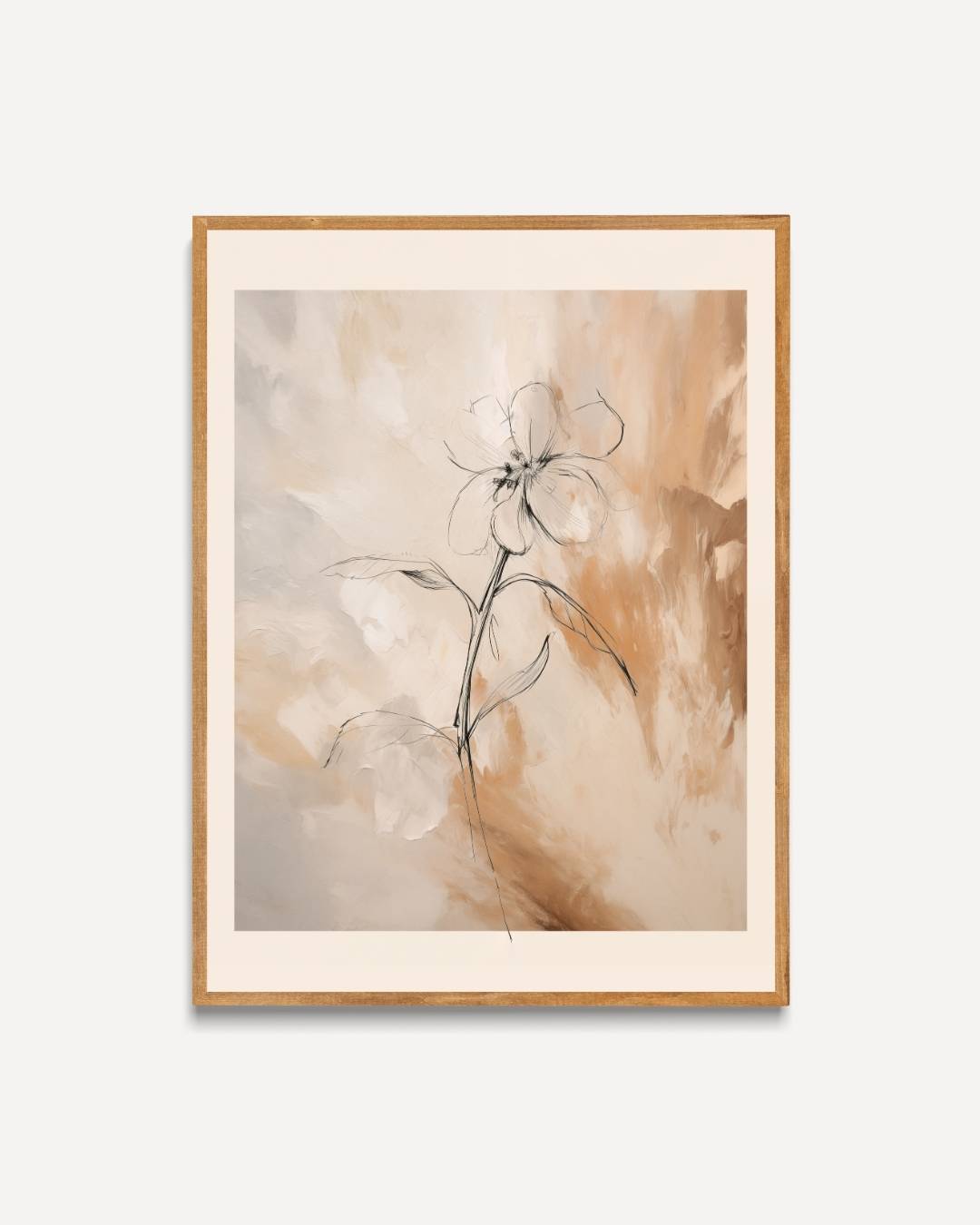 Bloem schets abstract Poster
