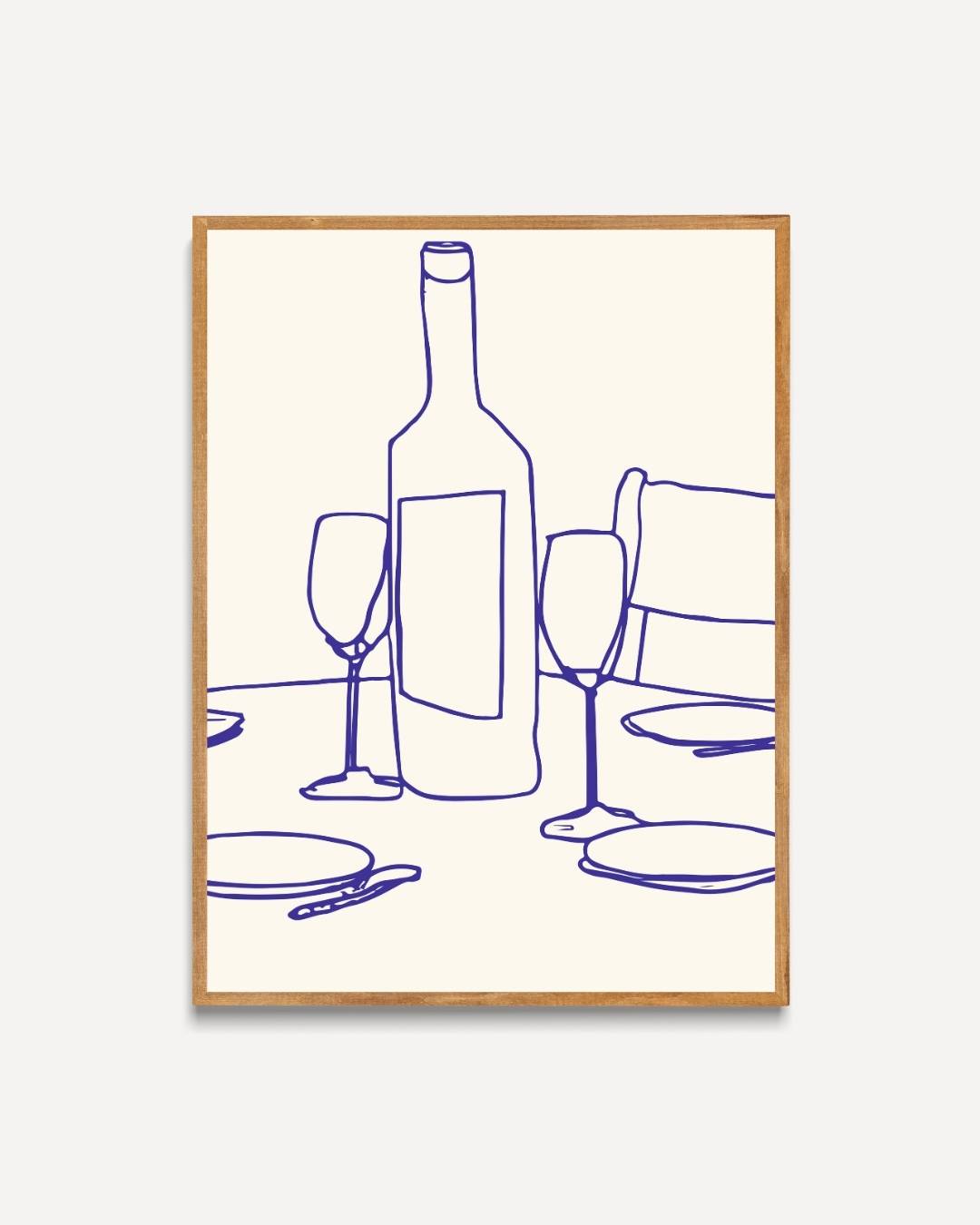 Minimalistische diner Poster