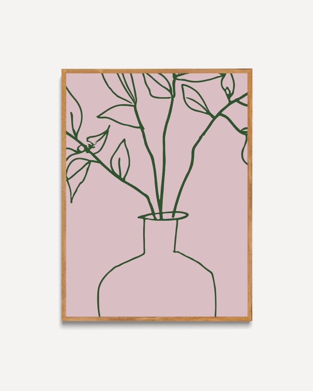 Abstracte vaas met takken Poster