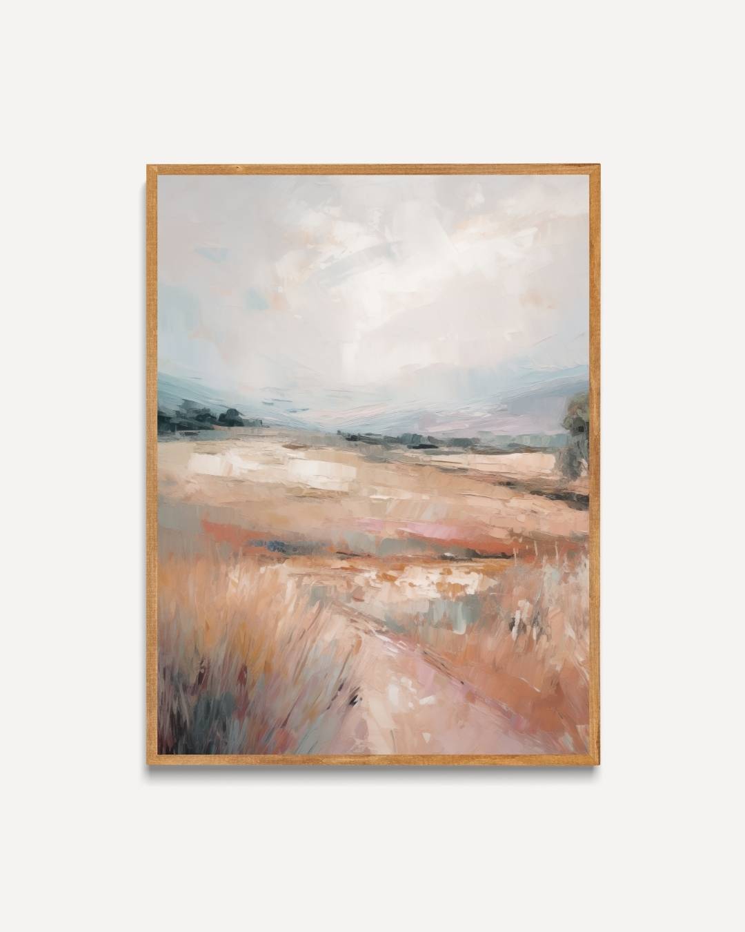 Abstract landschap in pastelkleuren Poster
