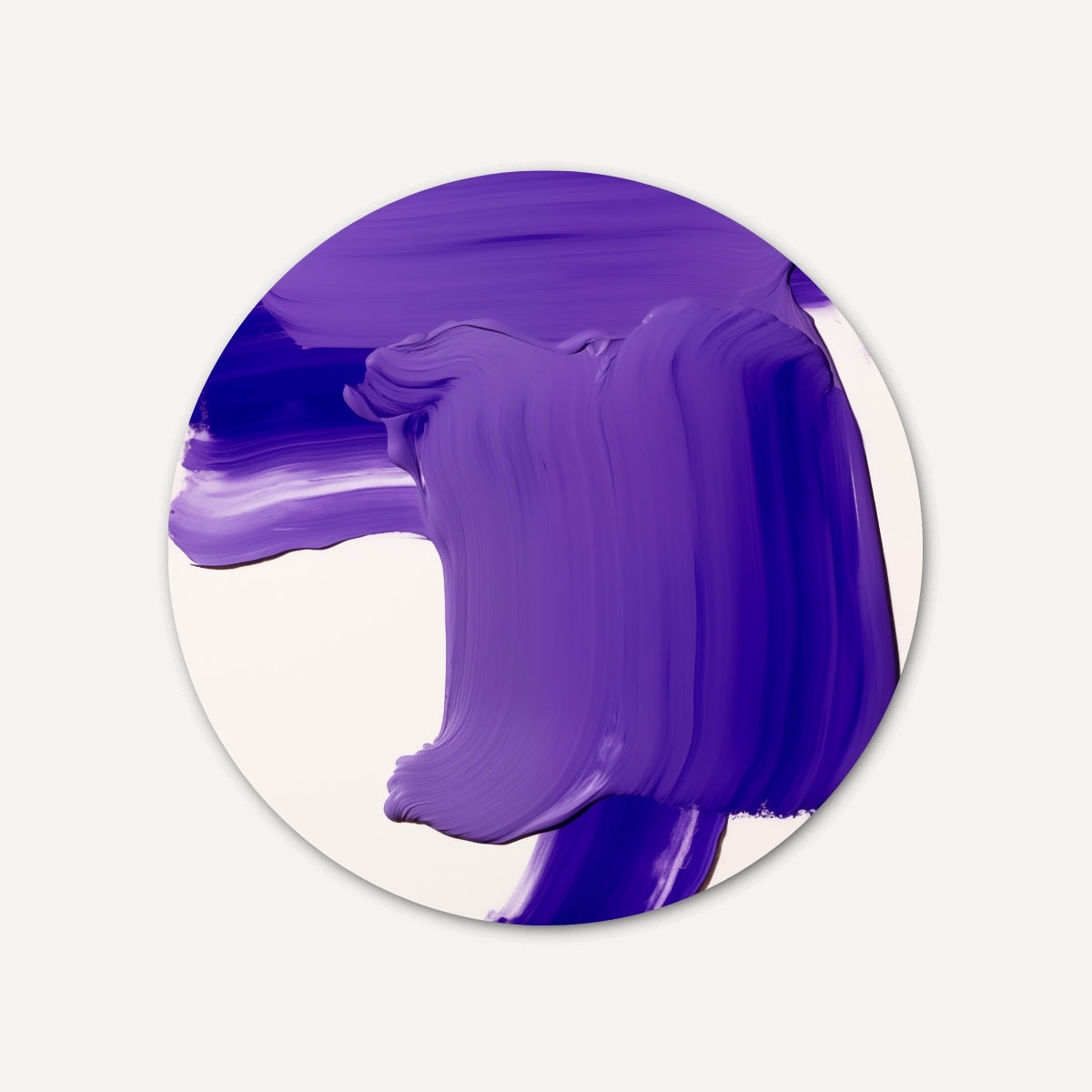 Paarse Penseelstreek Muurcirkel-WallArtistic