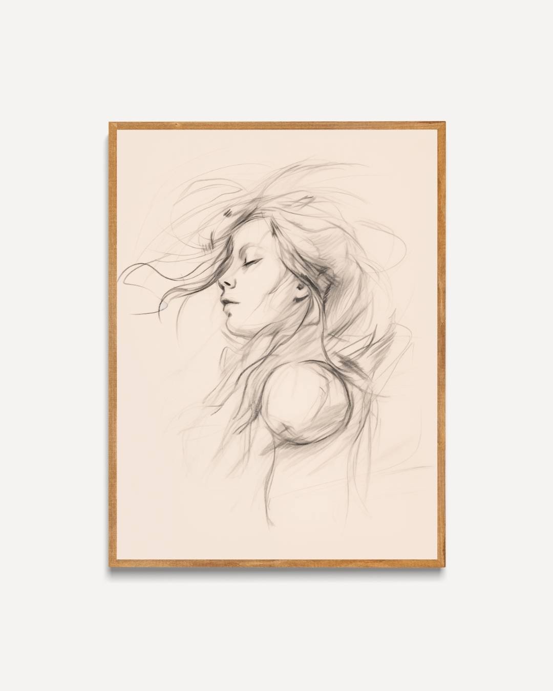 Elegante vrouwenschets Poster