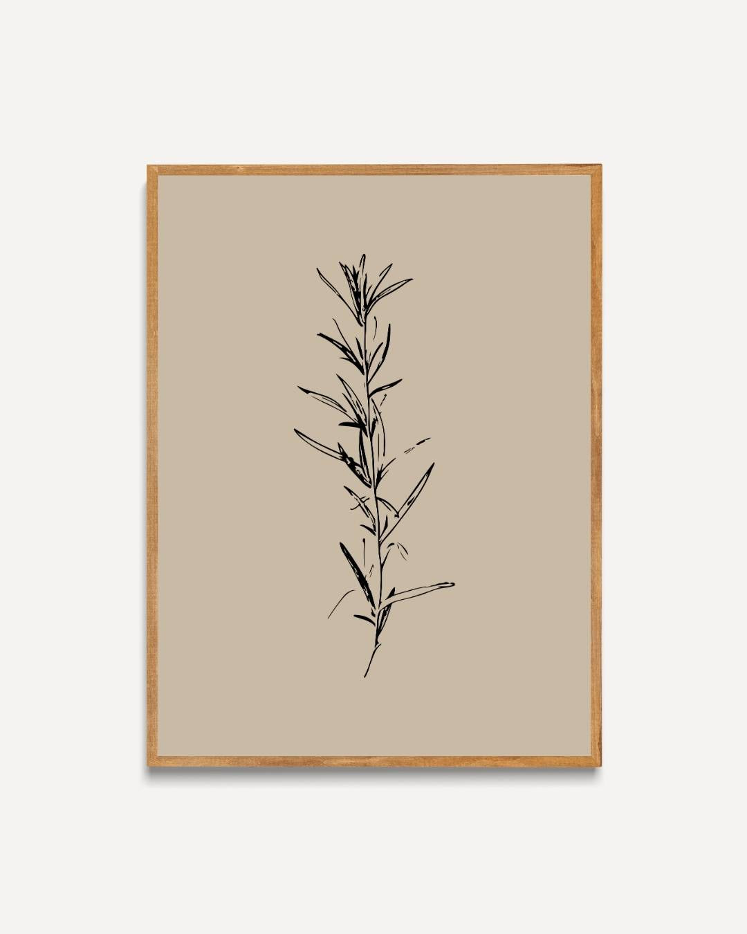 Botanische tak lijntekening Poster