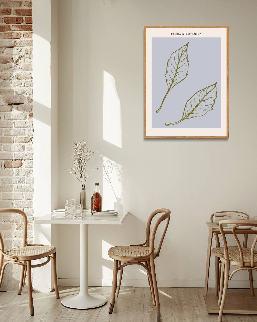 Flora & botanica leaf sketch Poster