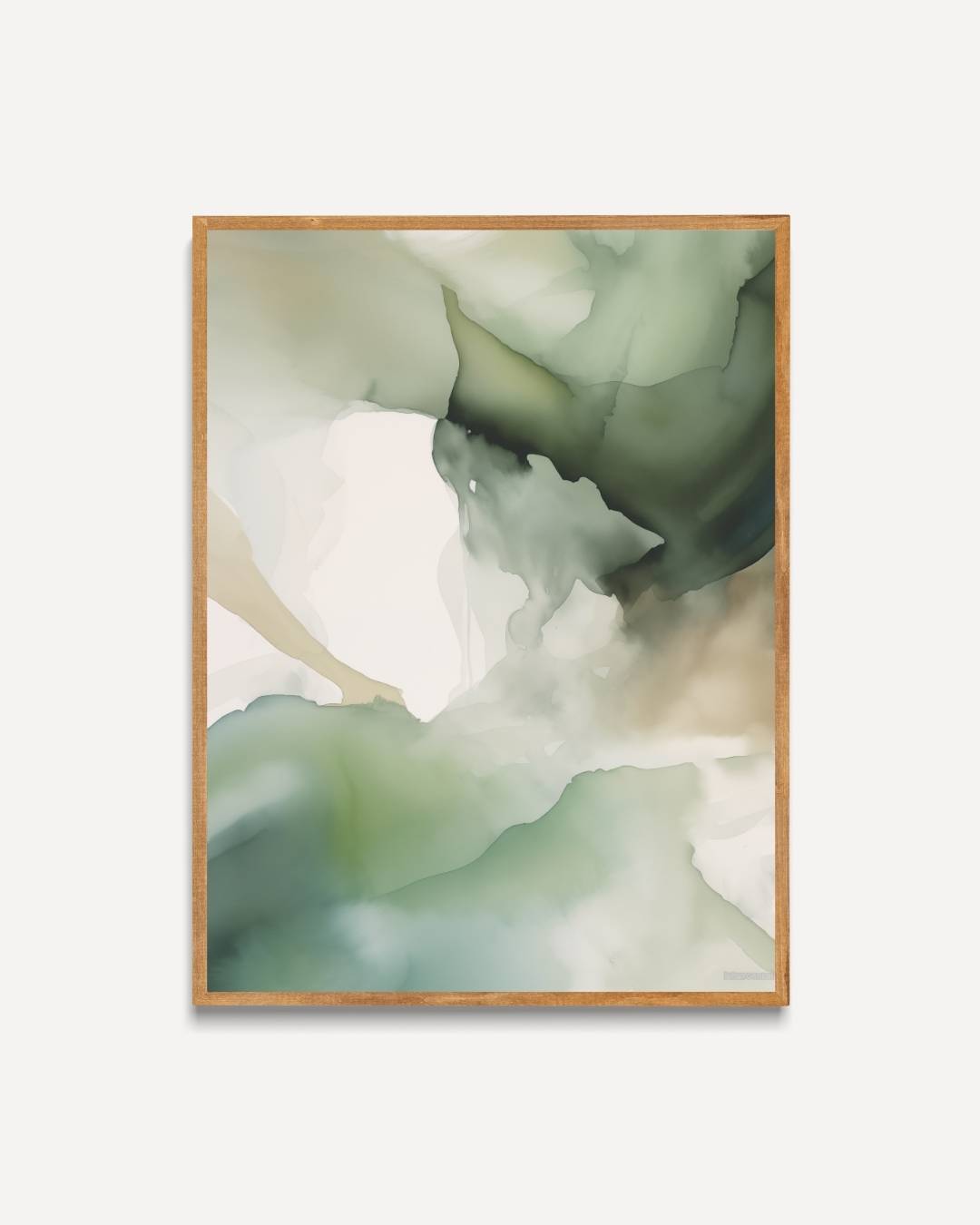 Organische vormen in groentinten Poster