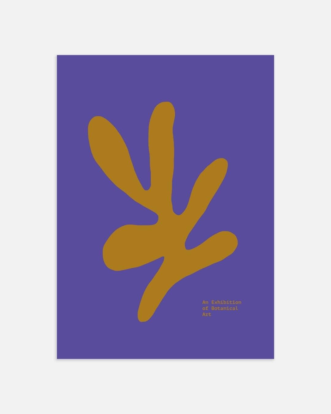 Gele abstracte vorm Poster