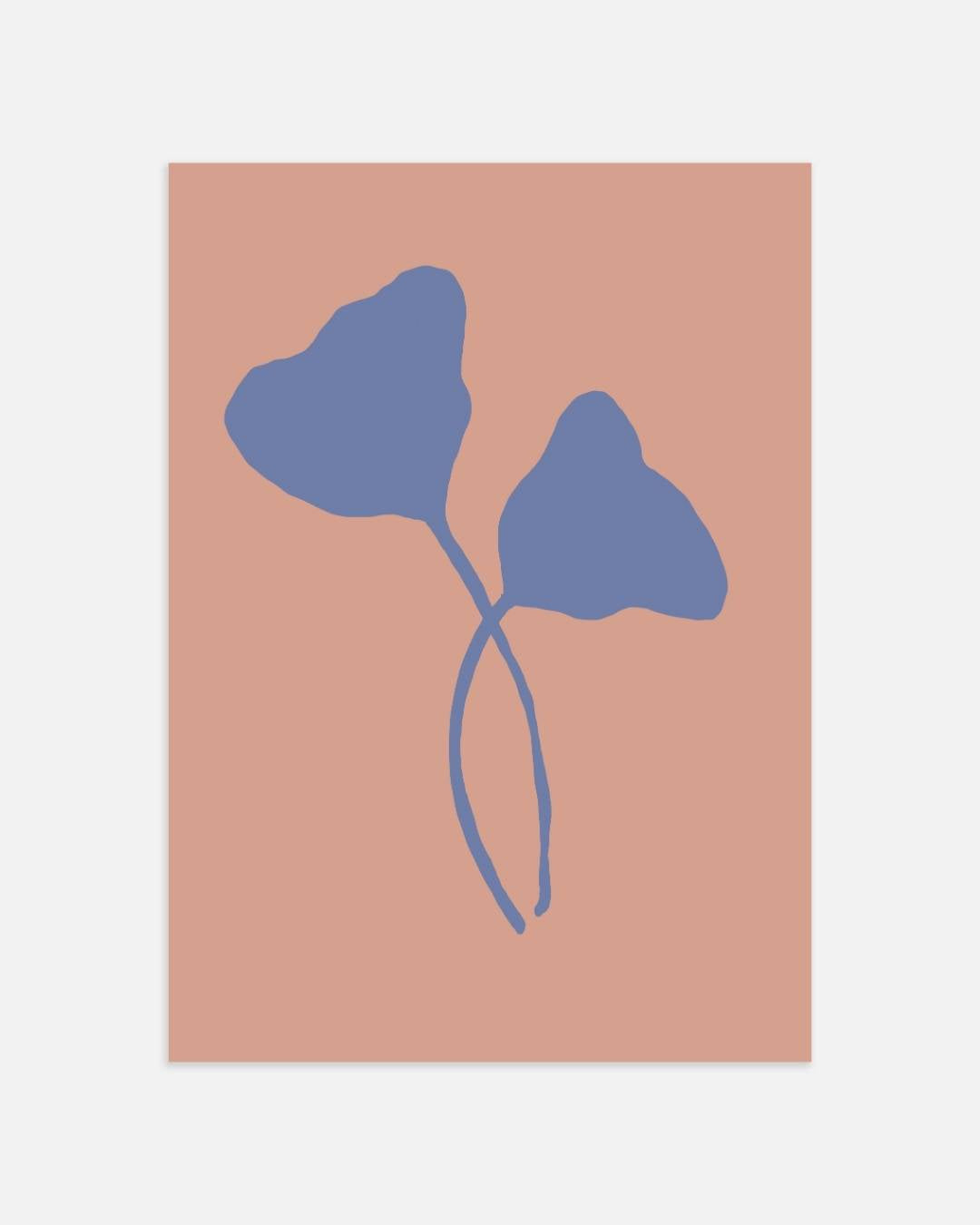 Minimalistisch bladensilhouet Poster