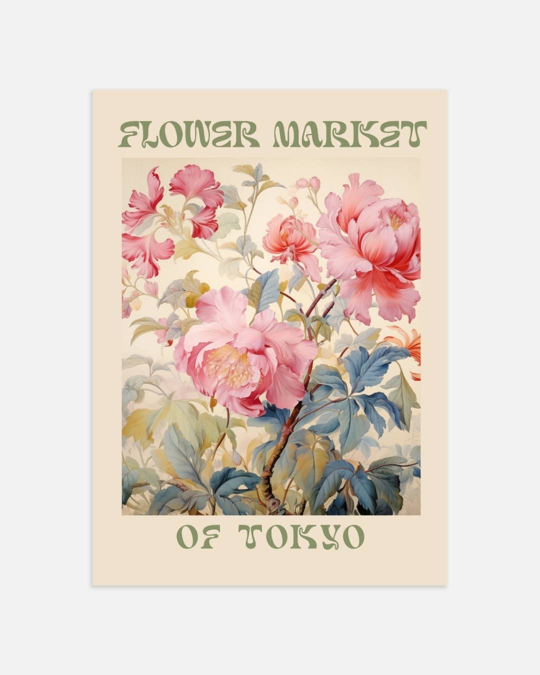Flower market of Tokyo Poster