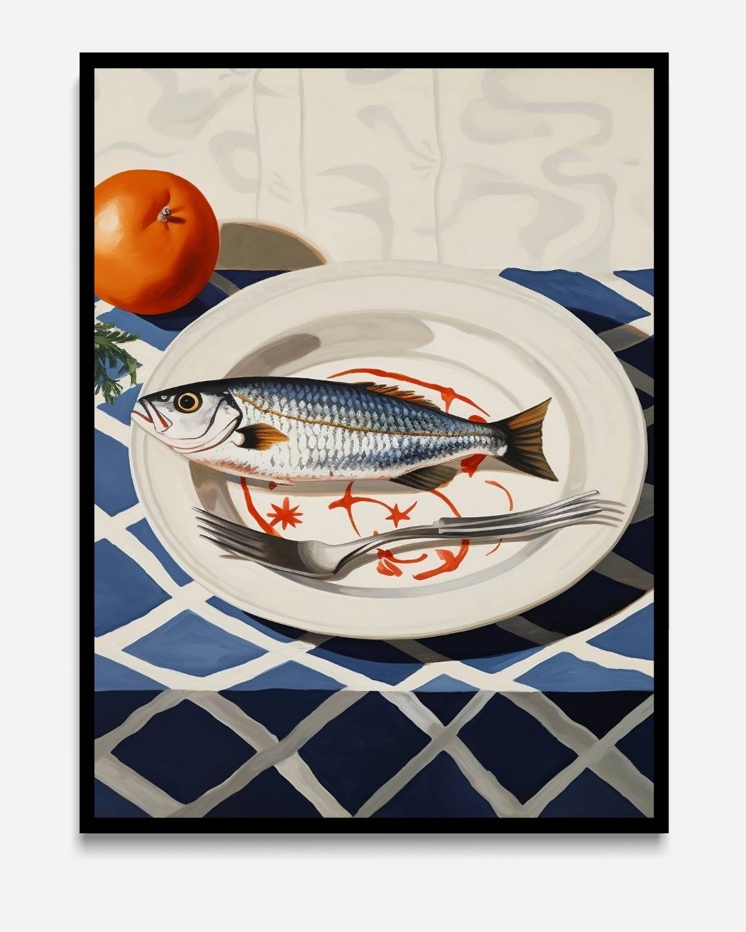 Sardine auf einem Teller