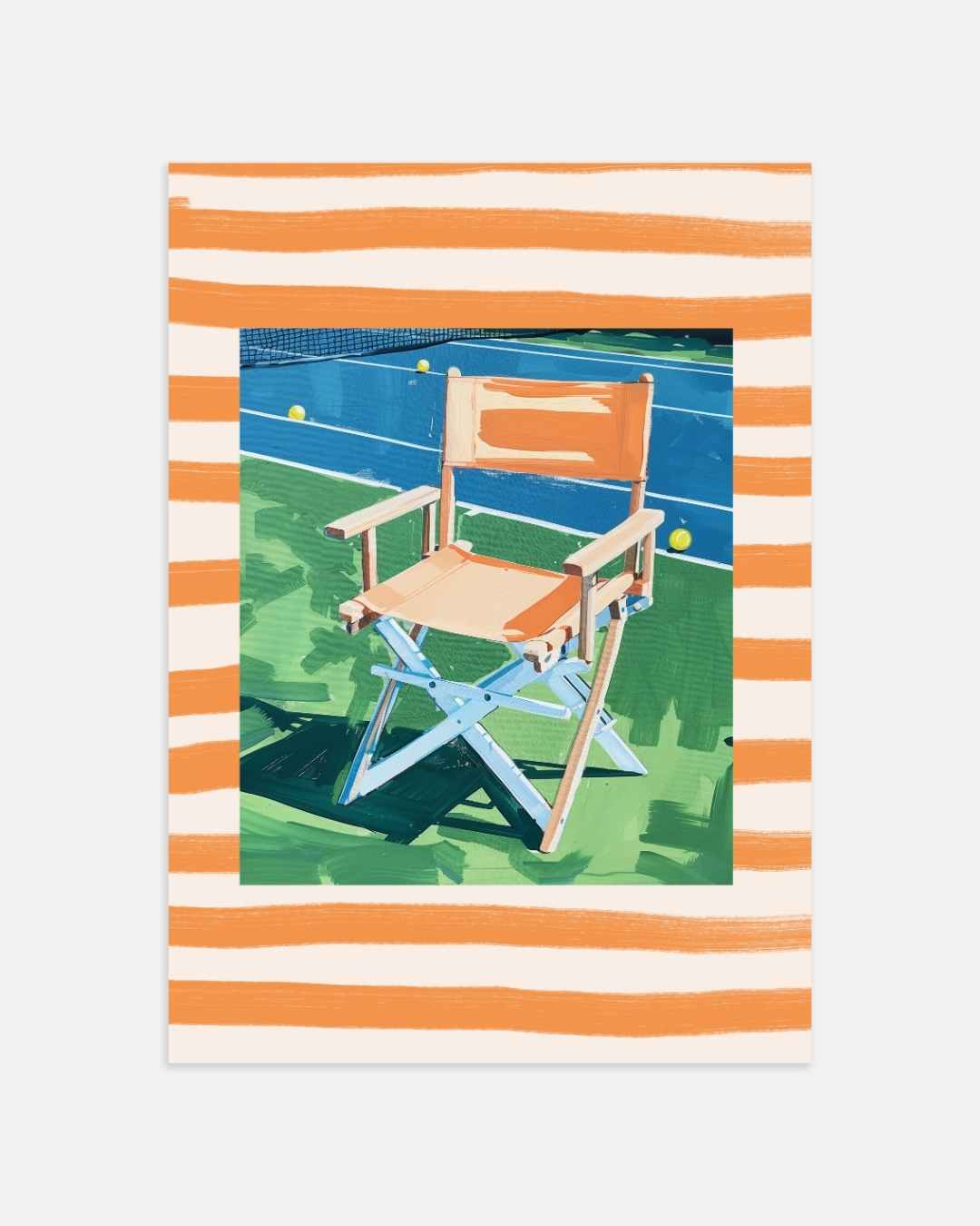 Tennis Court Chair Poster
