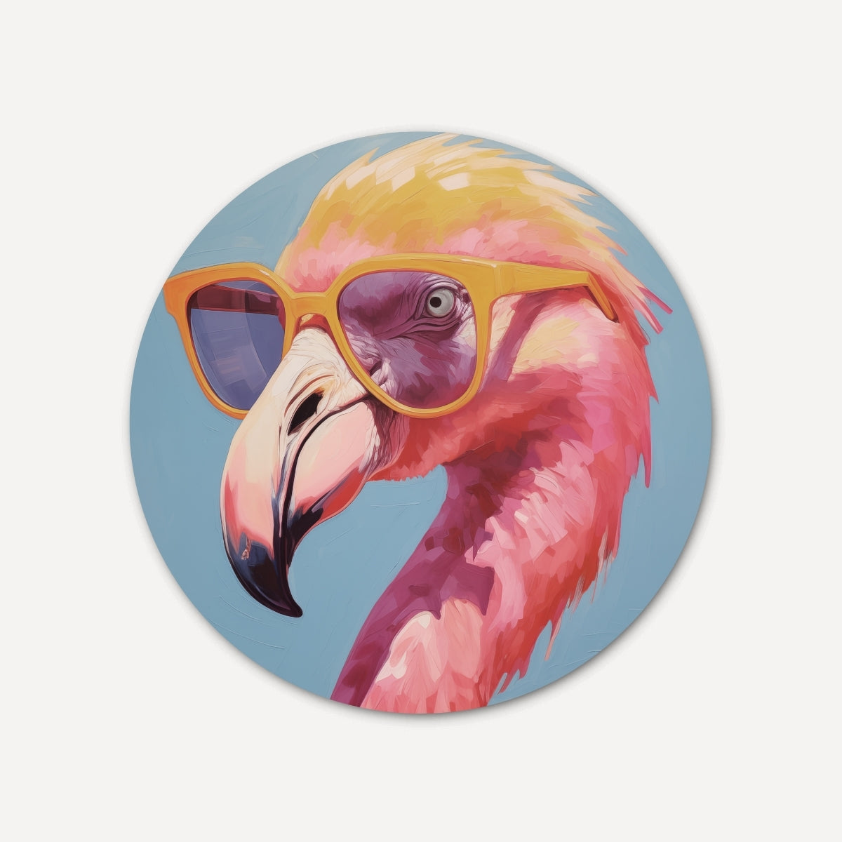 Flamingo Muurcirkel-WallArtistic