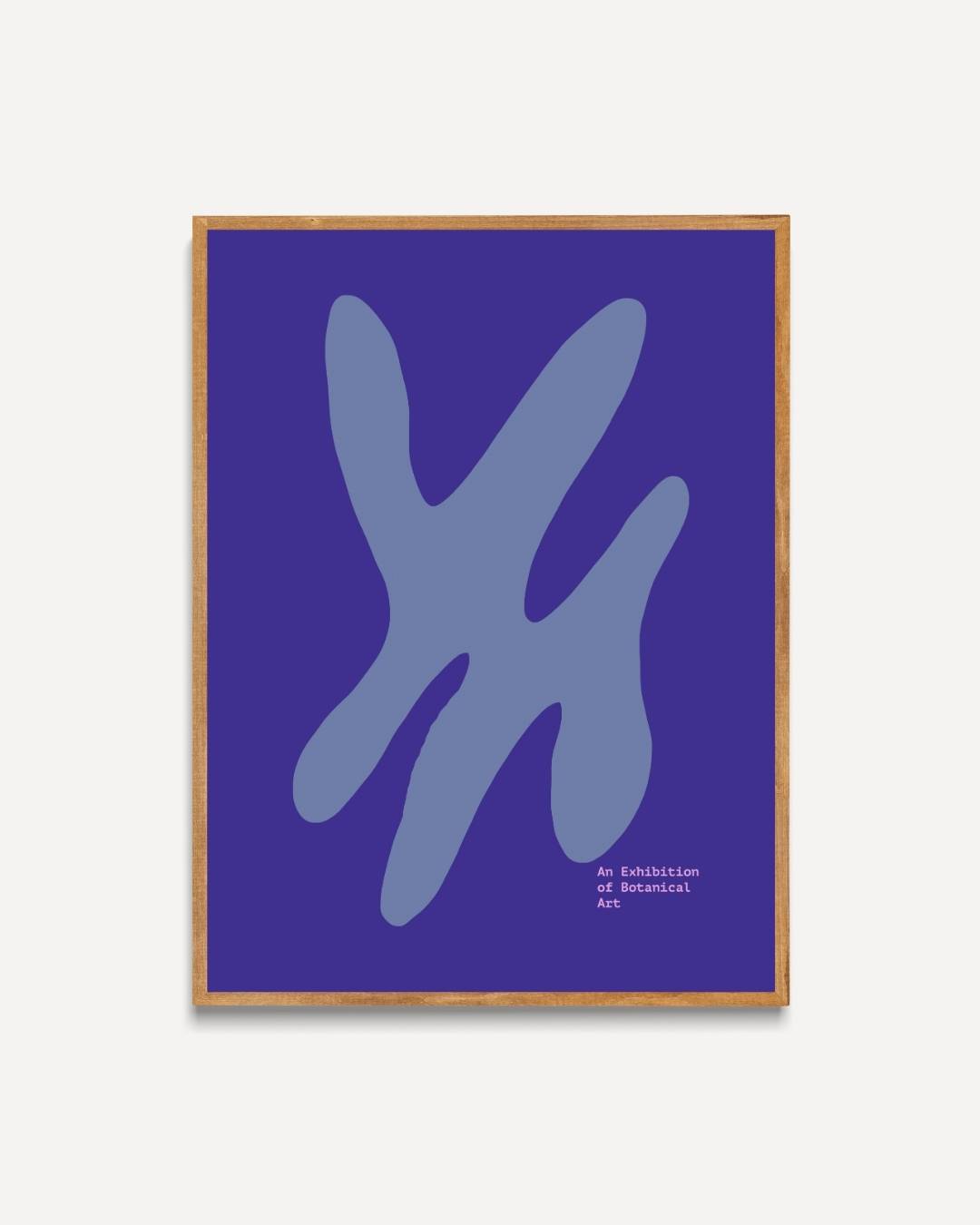 Blauwe abstracte vorm Poster