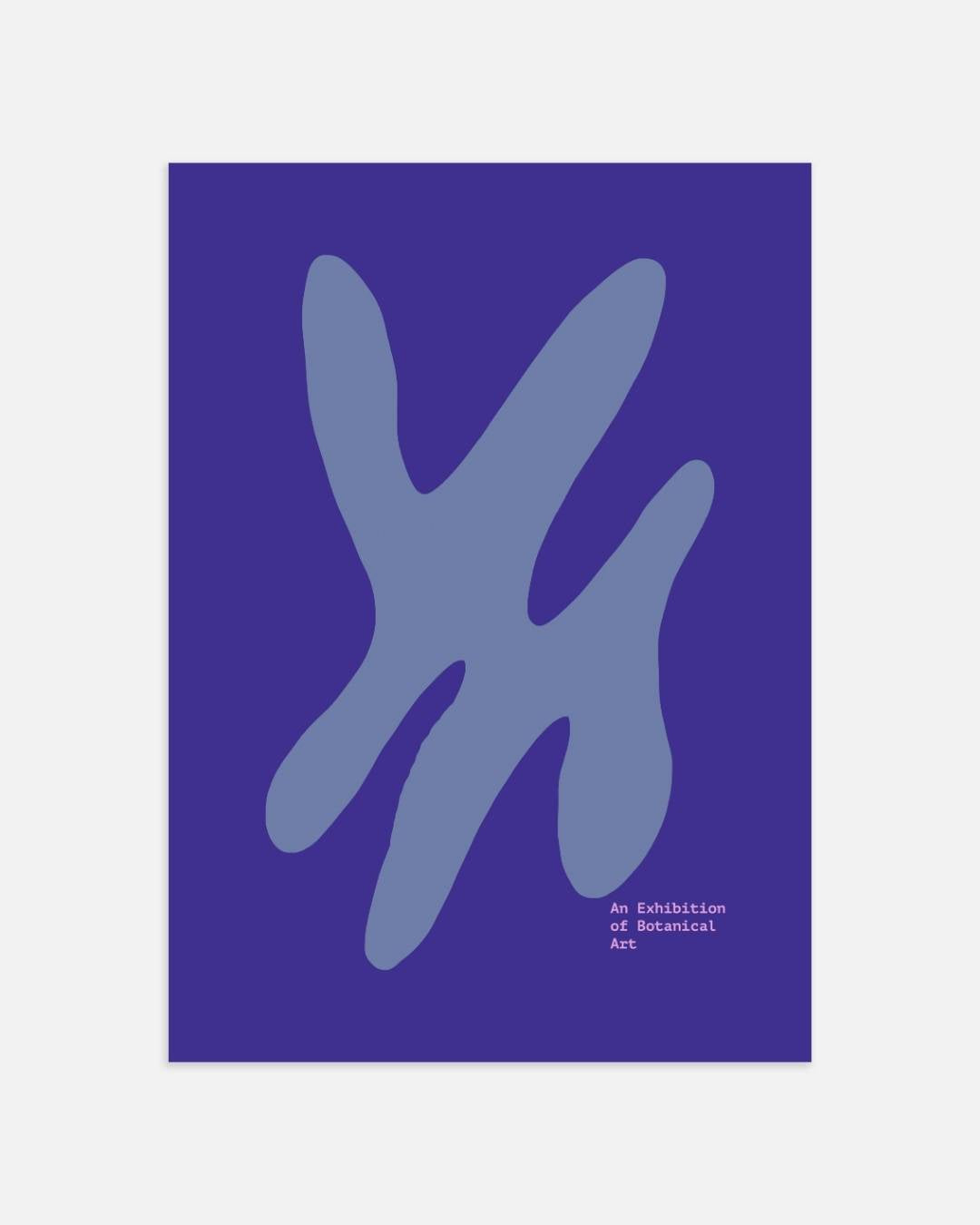 Blauwe abstracte vorm Poster
