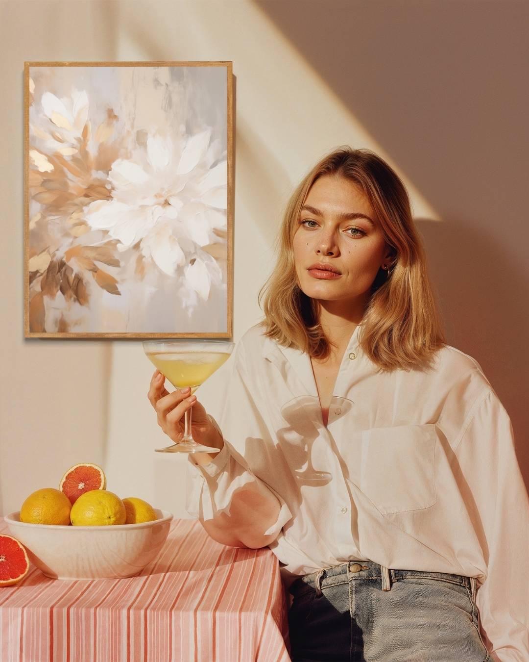 Bloemen in warme aardetinten Poster