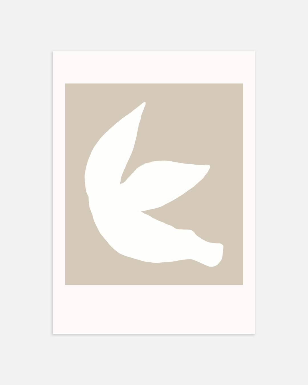 Abstract wit blad Poster