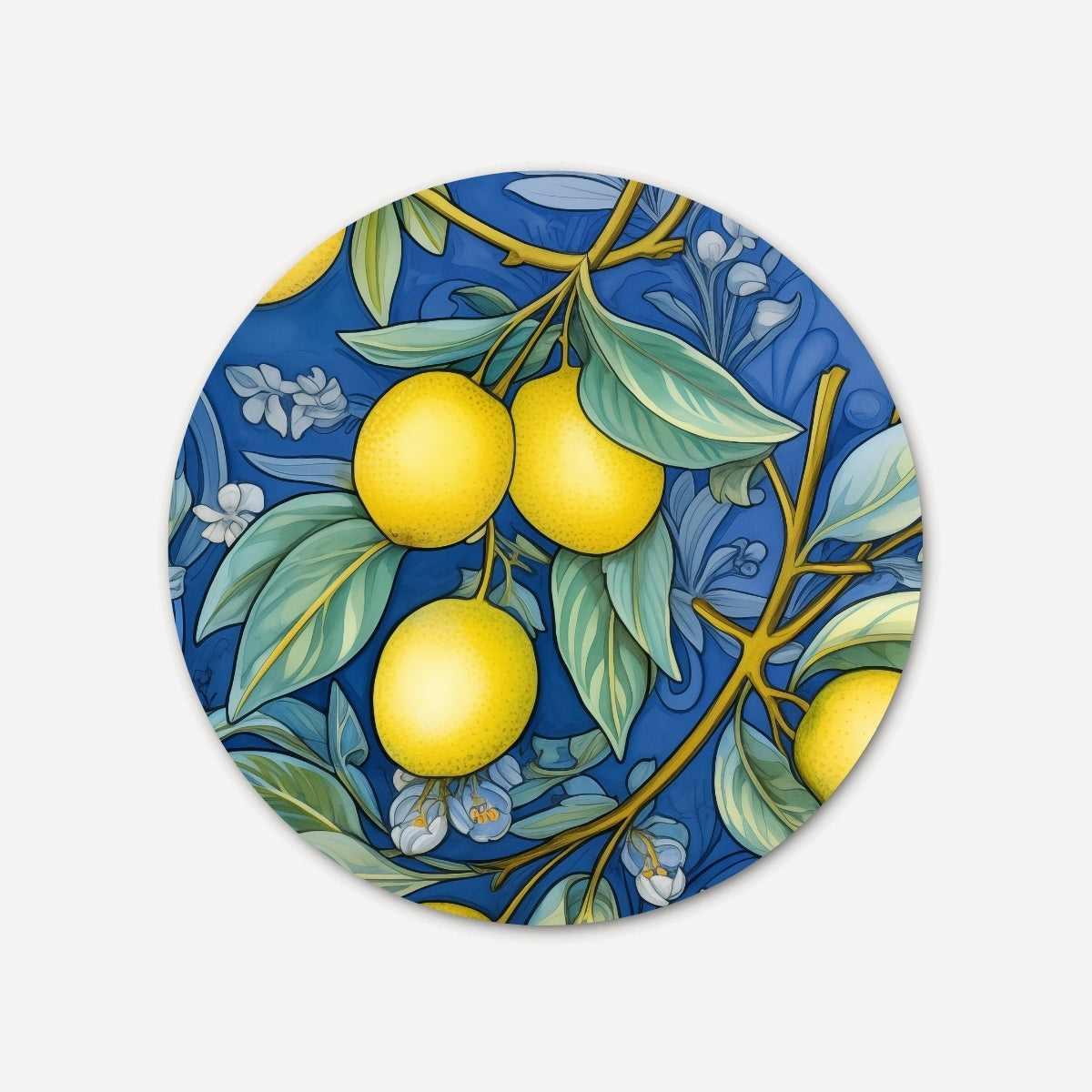 Citroentakken Muurcirkel-WallArtistic