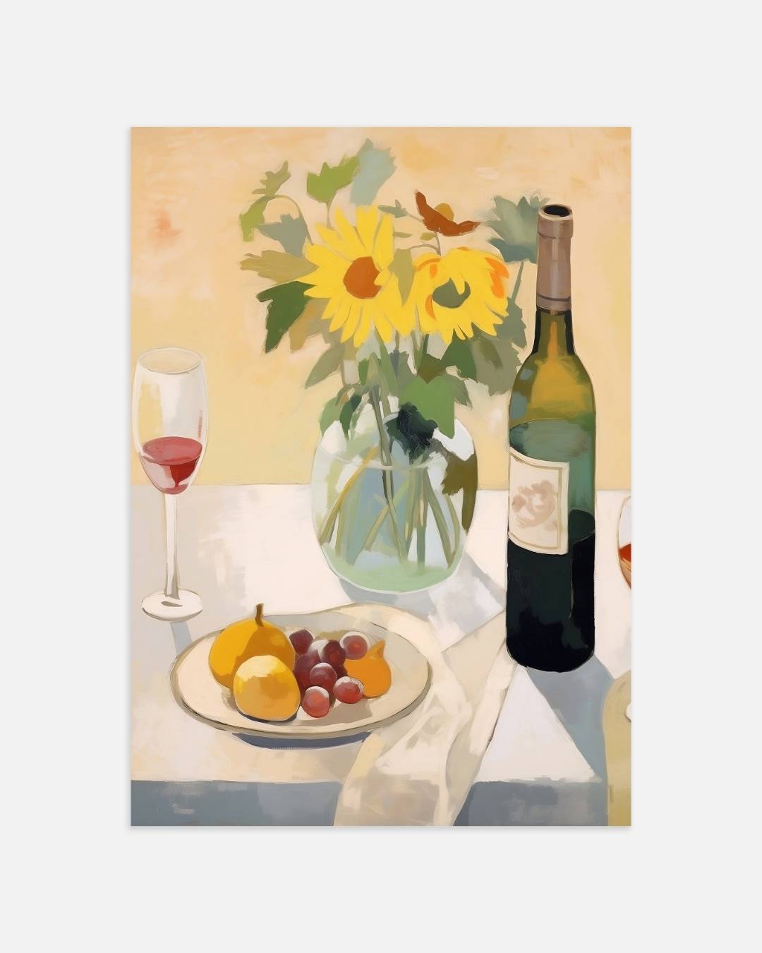 Stilleven met zonnebloemen Poster