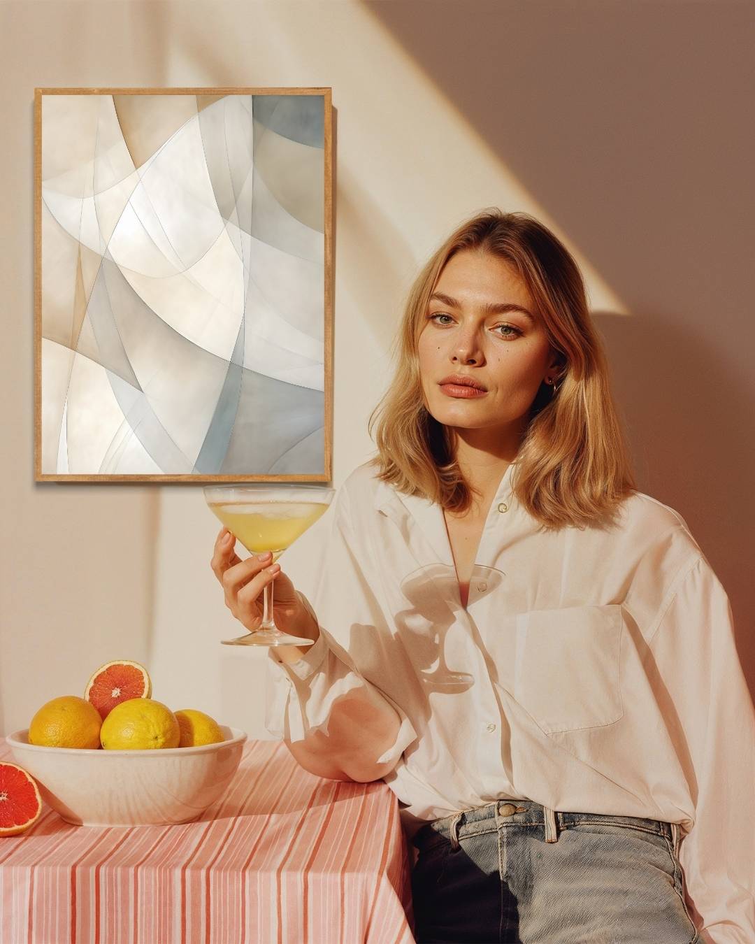 Abstracte neutrale tinten Poster