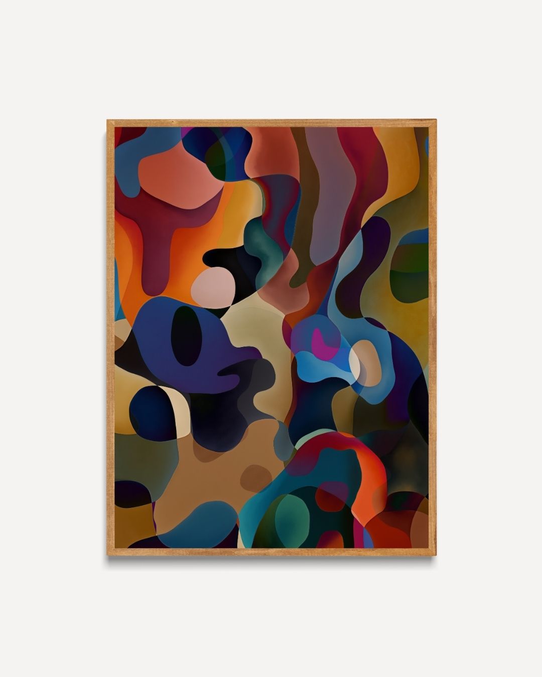 Abstract kleurenspel Poster