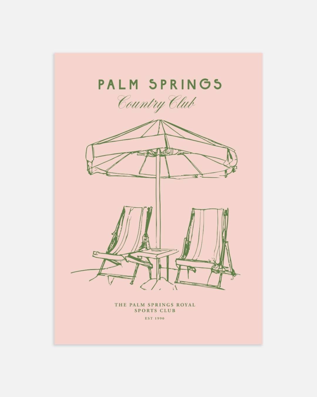 Palm Springs strandstoelen Poster