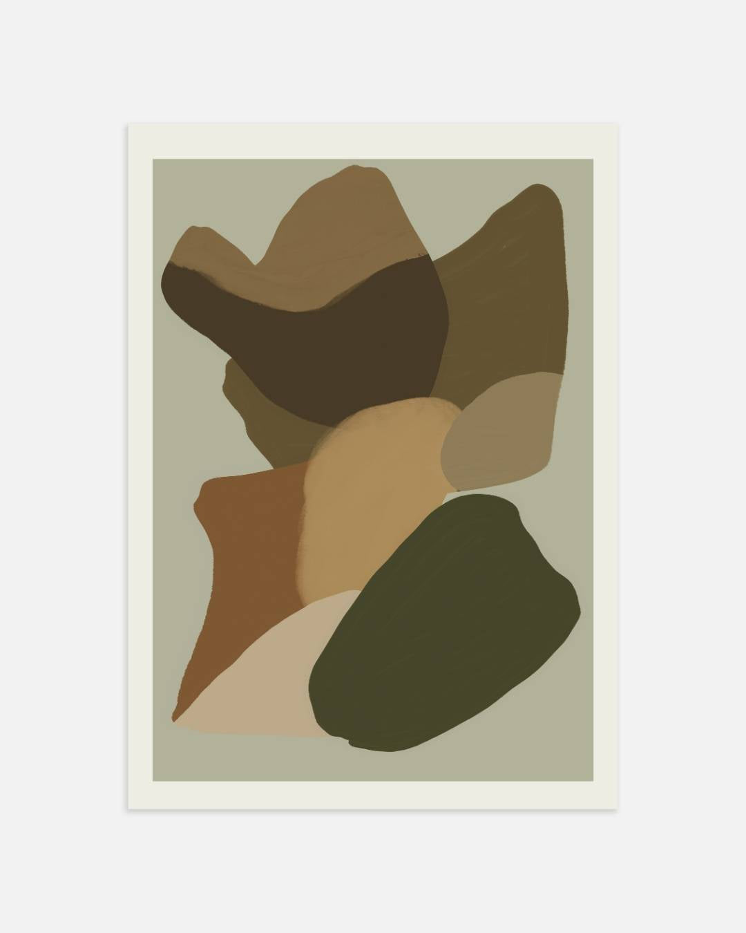 Abstracte rotspartijen Poster