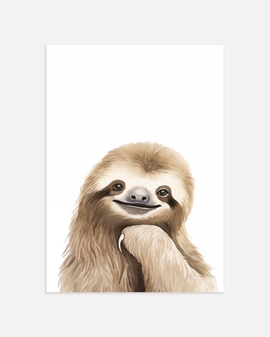 Grappige luiaard illustratie Poster