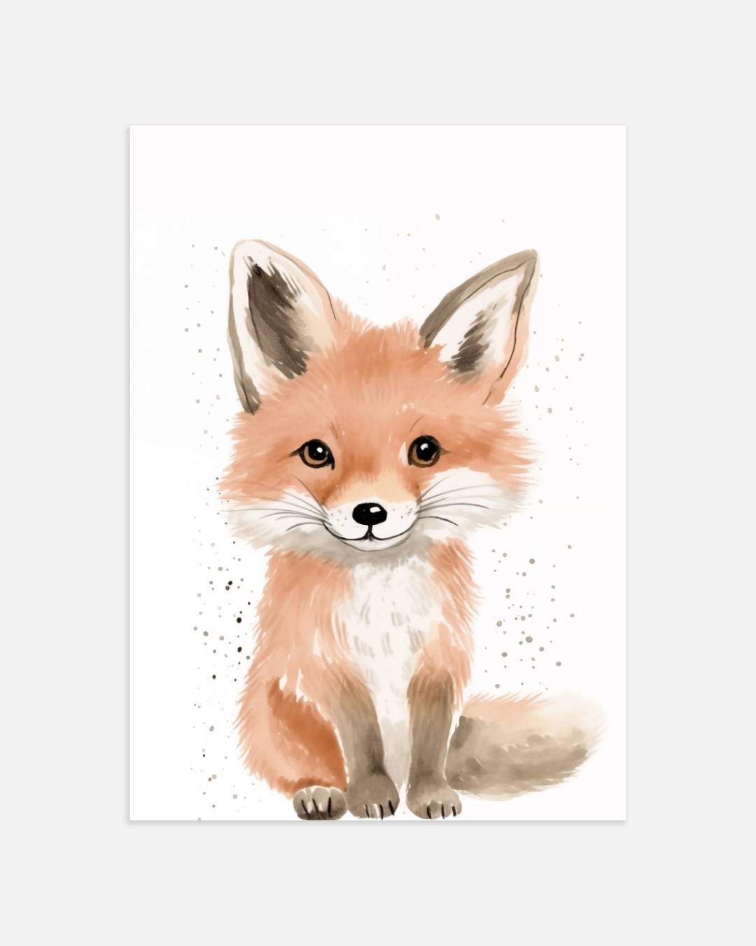 Schattige vos illustratie Poster