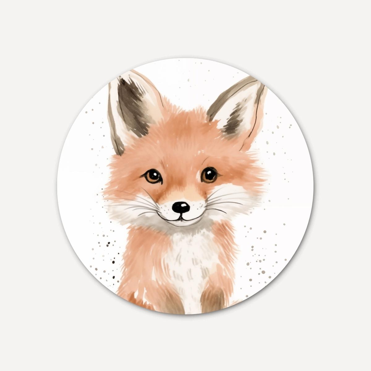 Happy Fox Wall Circle