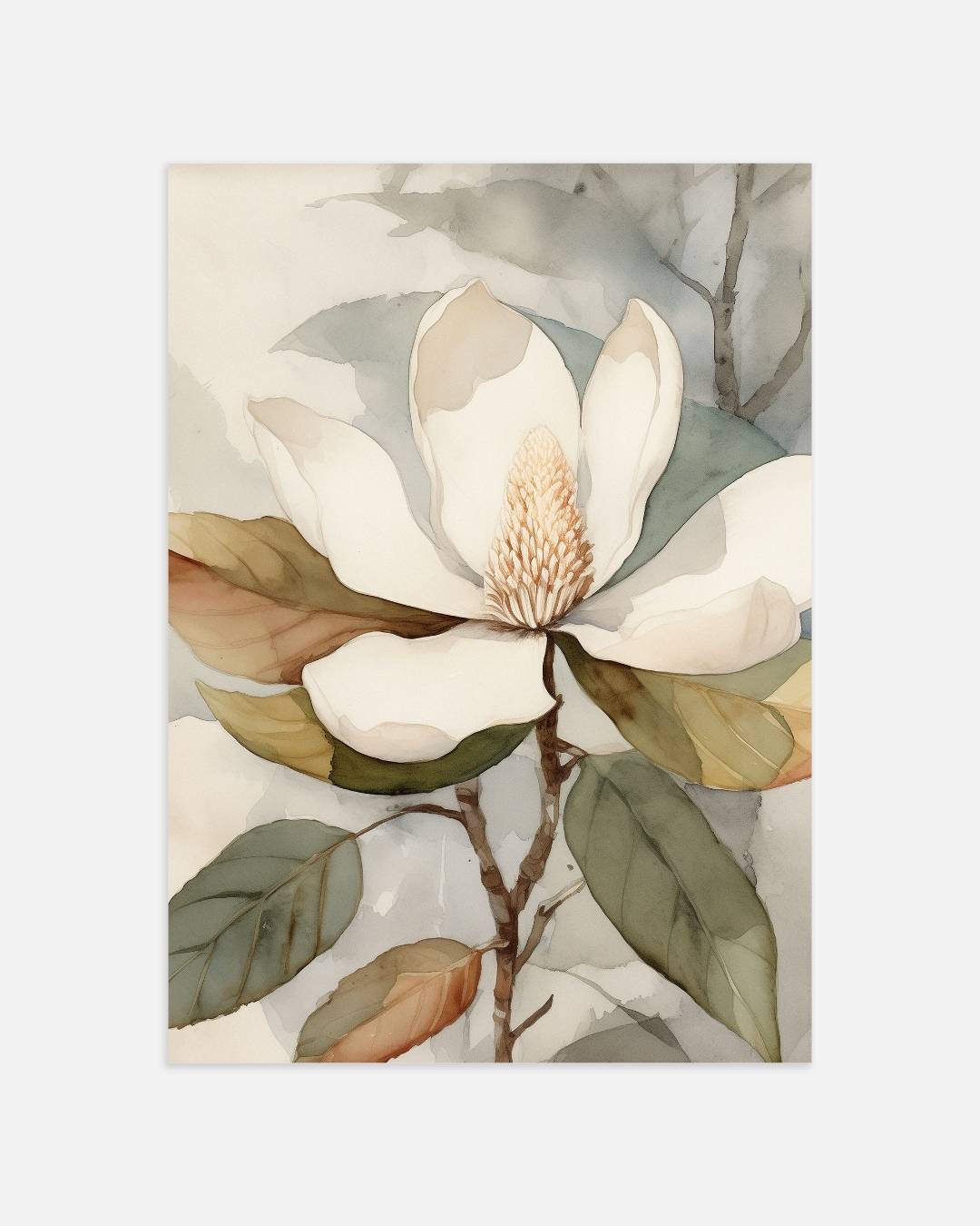 Magnolia bloemkunst Poster