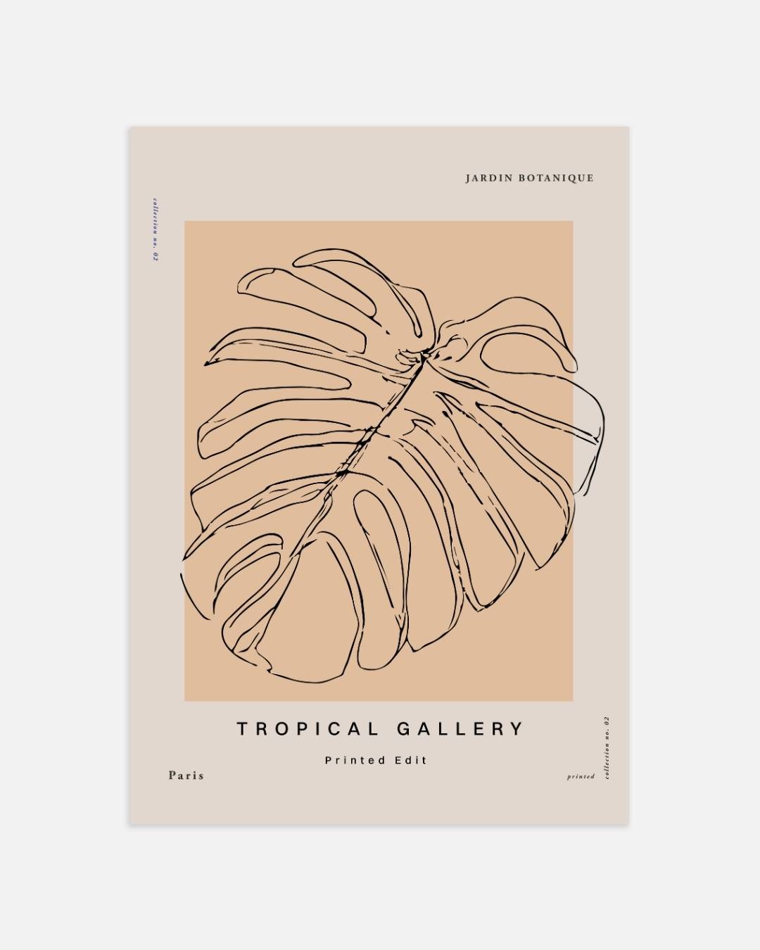 Tropical monstera Poster