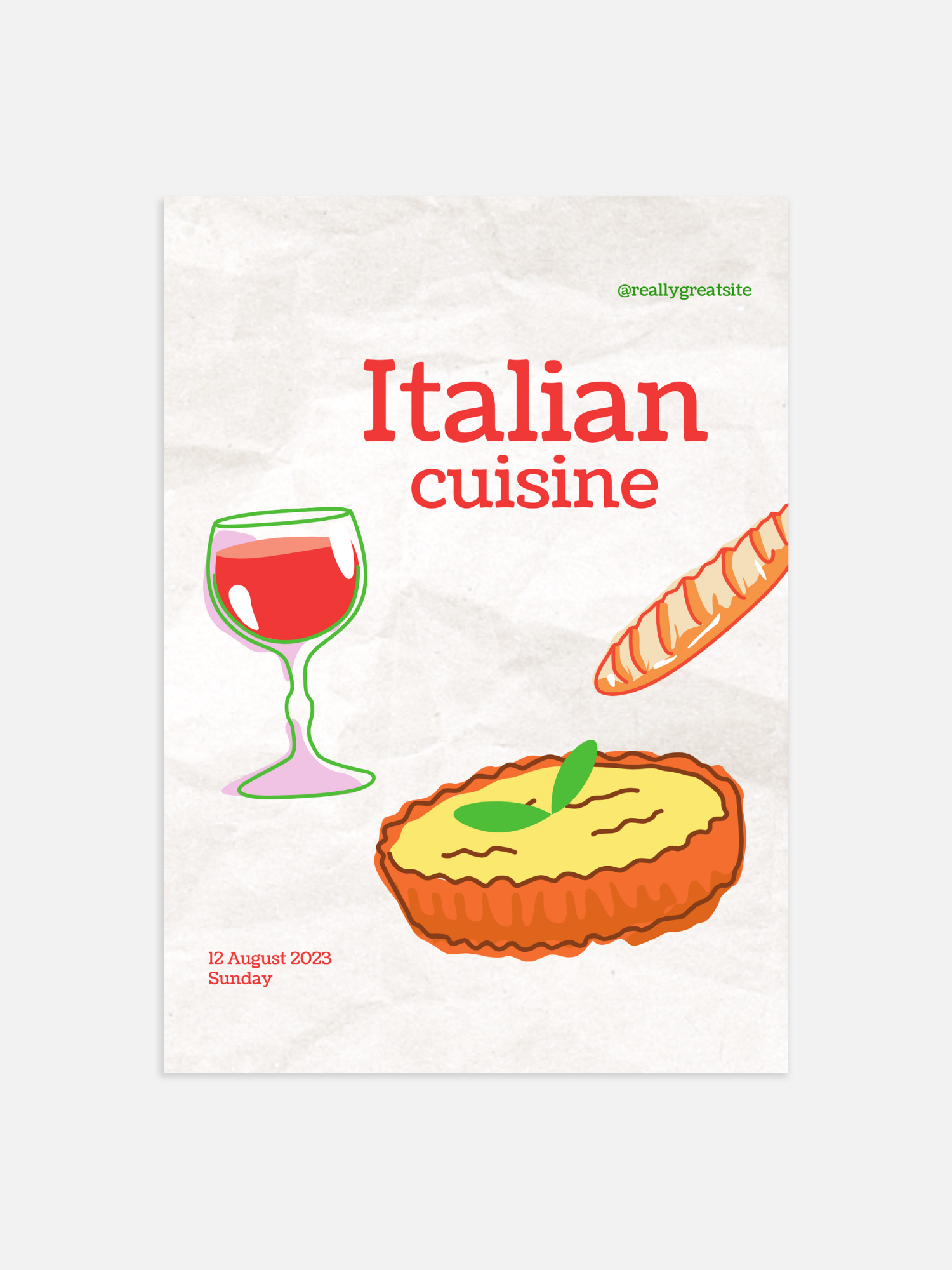 Italian cuisine Poster