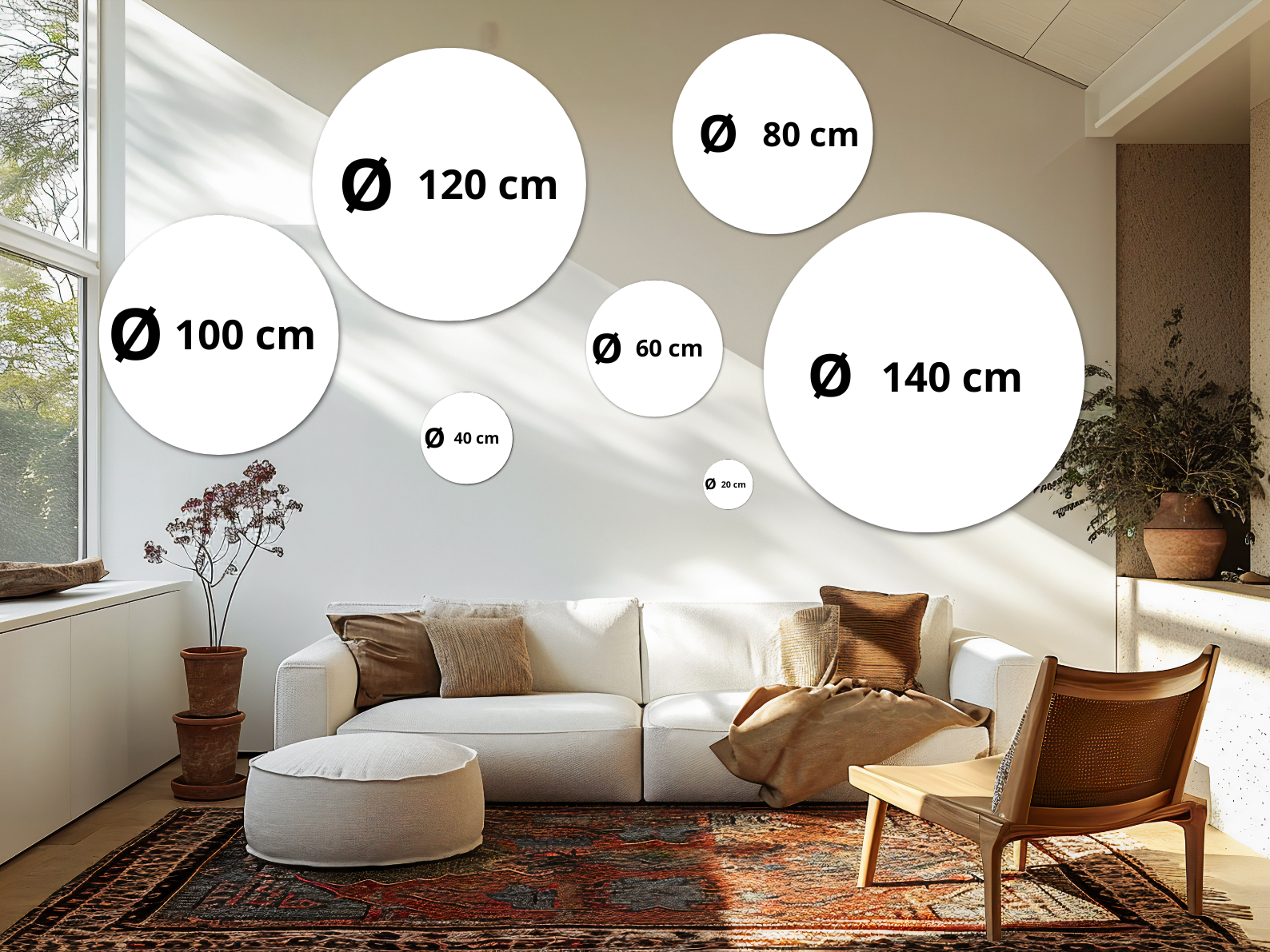 Majestueuze Luipaard - Natuurlijke Muurcirkel-WallArtistic