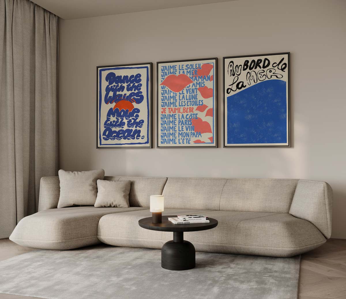 Franse zomerliefde in retrostijl Kunstwerk-canvas-dibond-plexiglas-wanddecoratie-WallArtistic