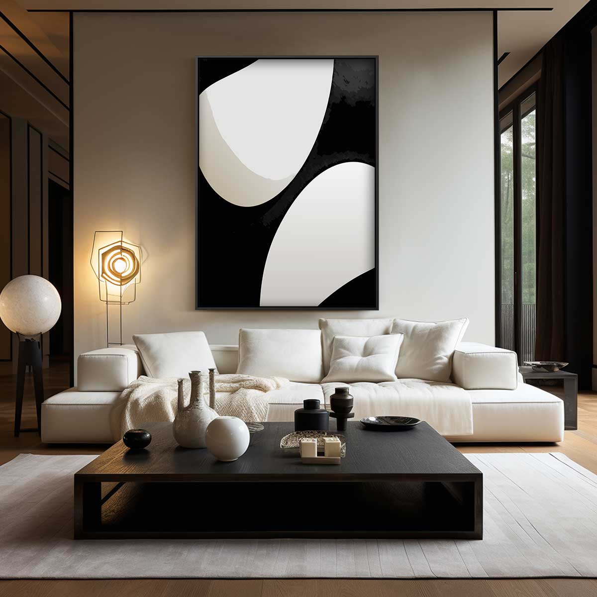Organische Vormen Kunstwerk-canvas-dibond-plexiglas-wanddecoratie-WallArtistic