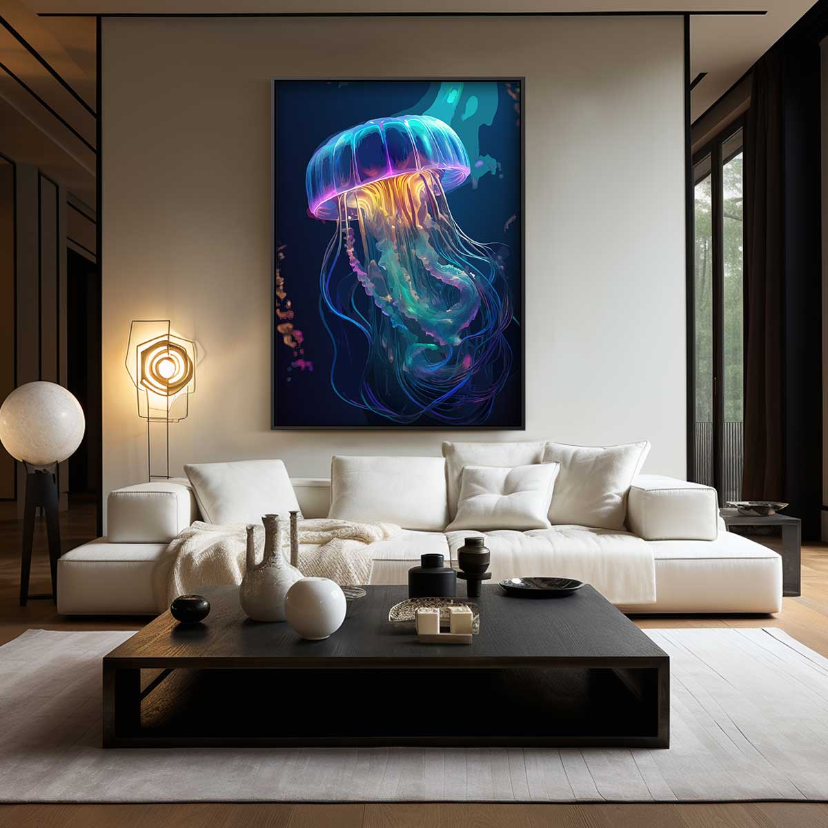 Magische Kwal in Kleur Kunstwerk-canvas-dibond-plexiglas-wanddecoratie-WallArtistic