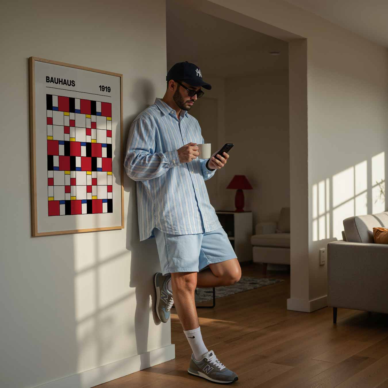 Bauhaus zwart 1919 Poster