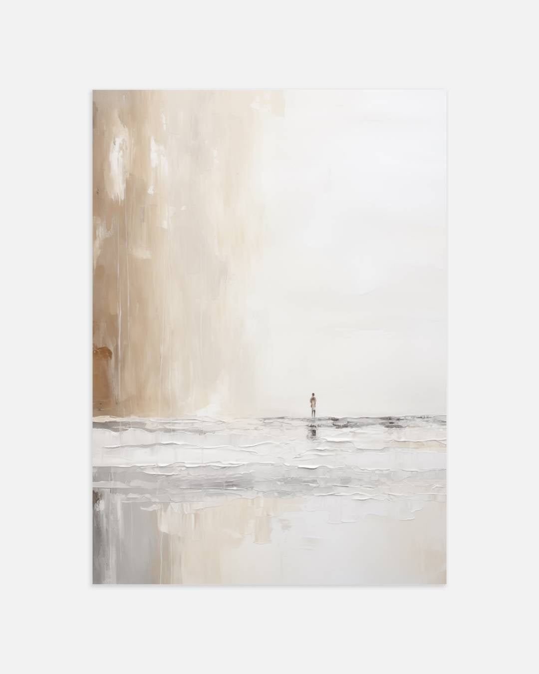 Minimalistisch strandtafereel Poster