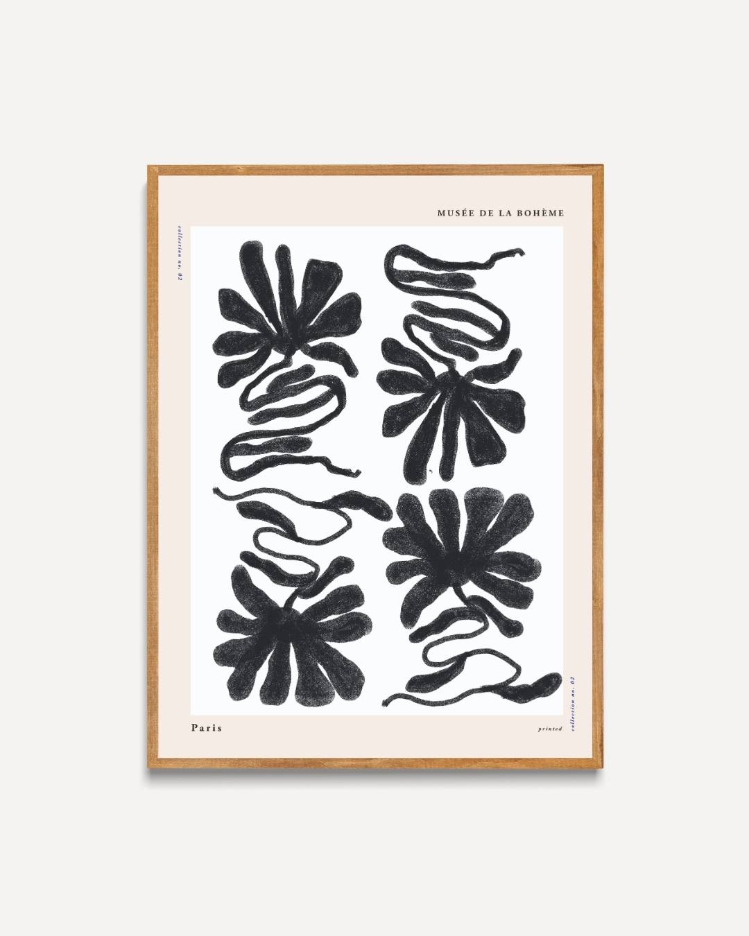 Lijnenspel flora Poster