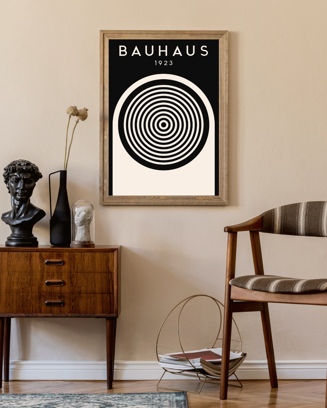 Bauhaus zwart cirkel 1923 Poster