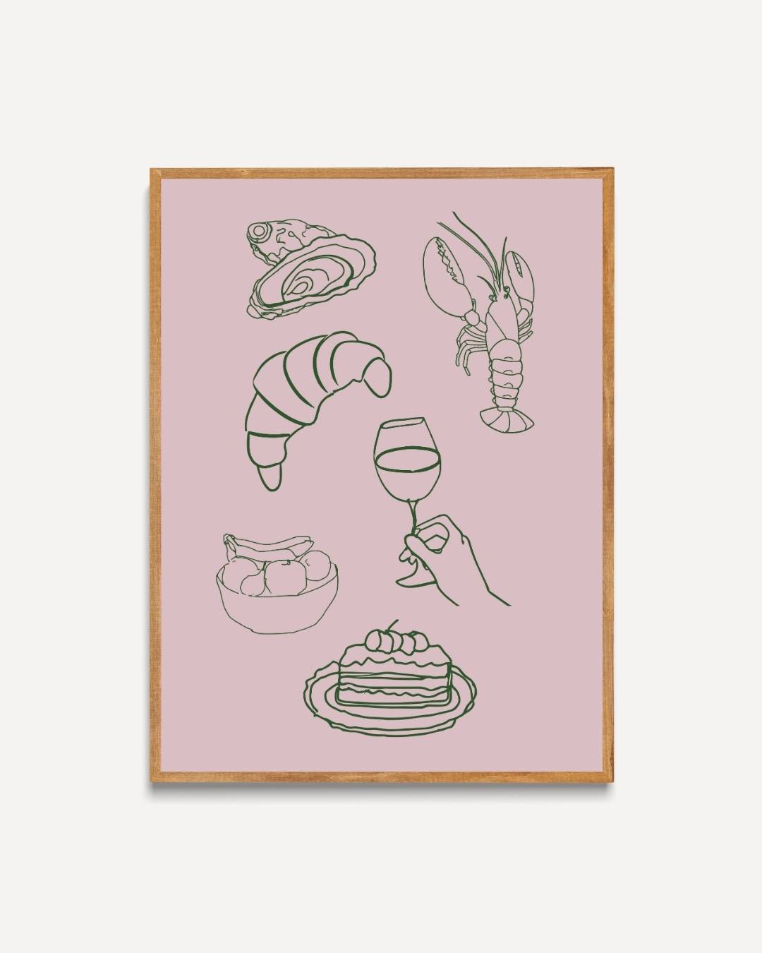 Luxe diner schets Poster