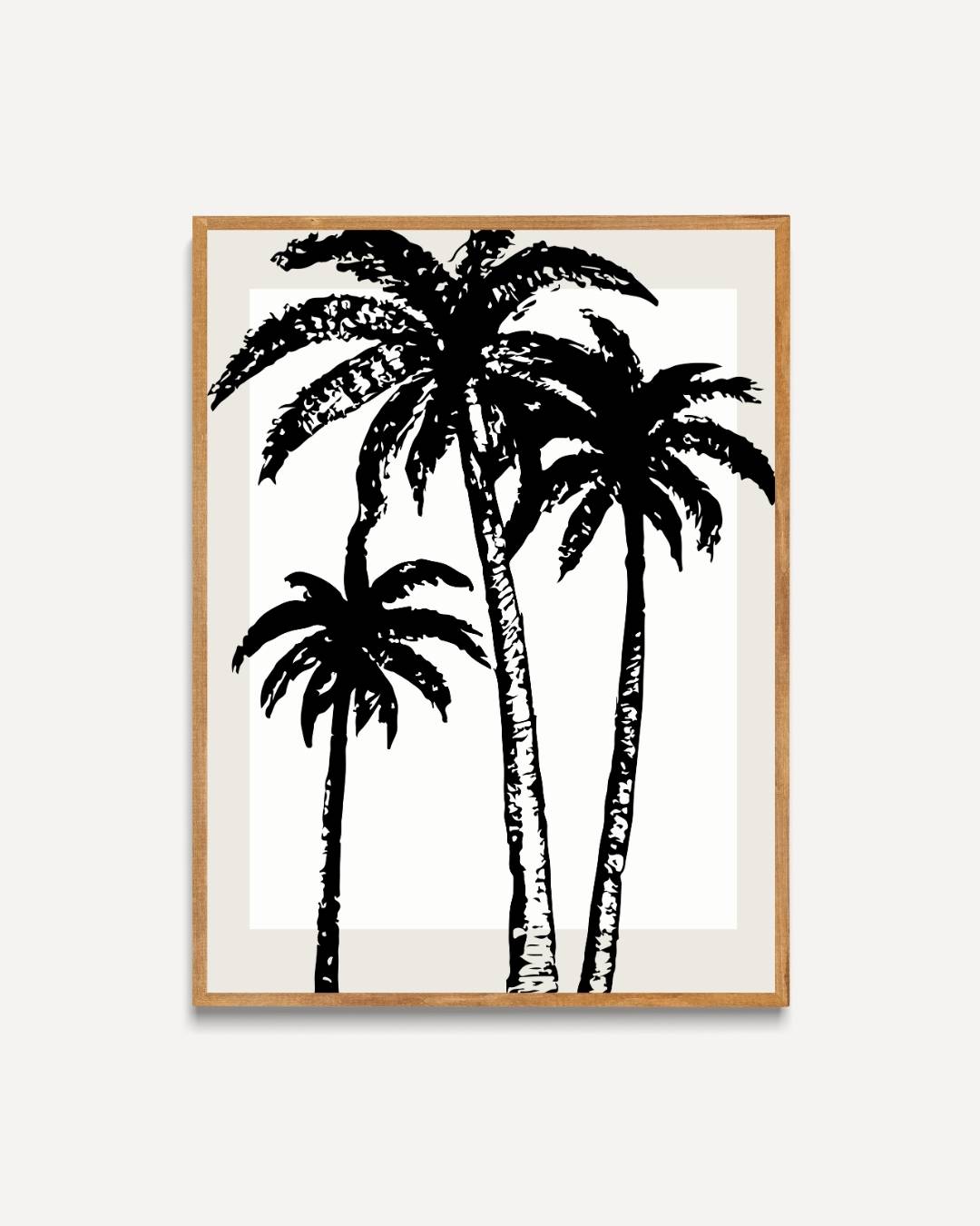Zwarte palmbomen Poster