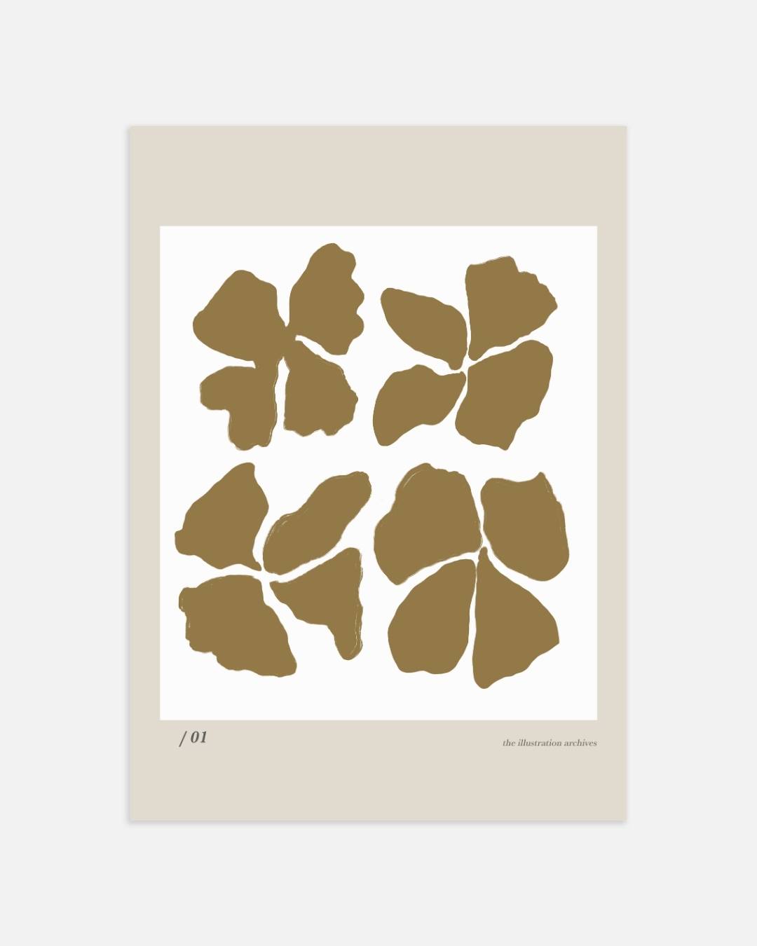 Bohemian botanische vormen Poster