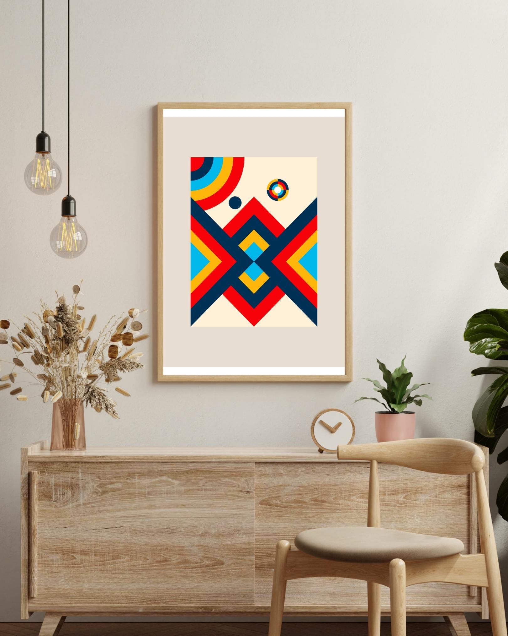 Bauhaus rode stippen Poster