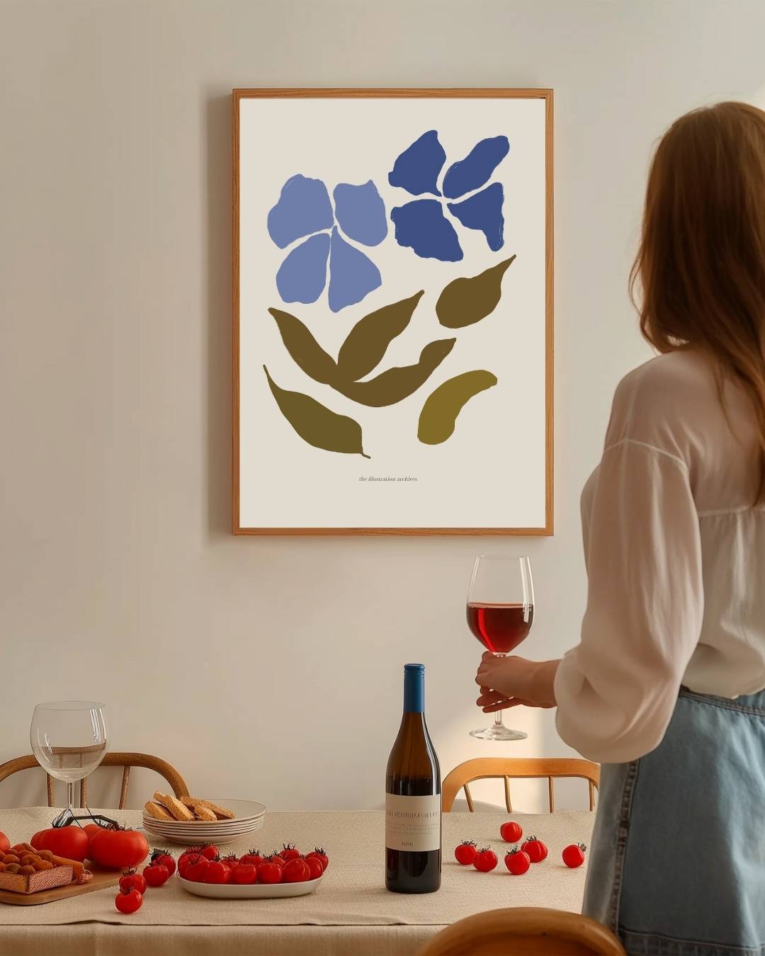Abstracte bloesemcollectie Poster