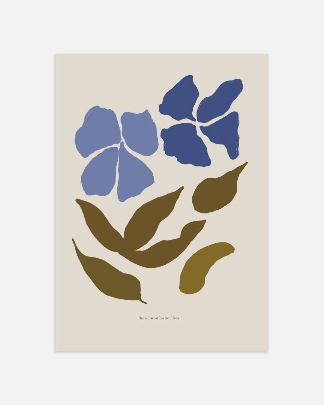 Abstracte bloesemcollectie Poster