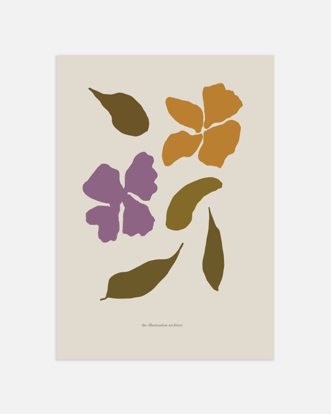 Subtiele botanische patronen Poster