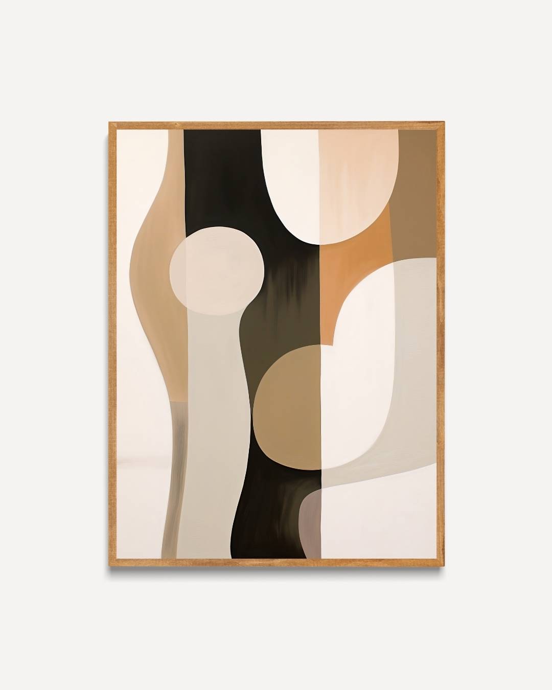 Abstracte vormen in neutrale tinten Poster